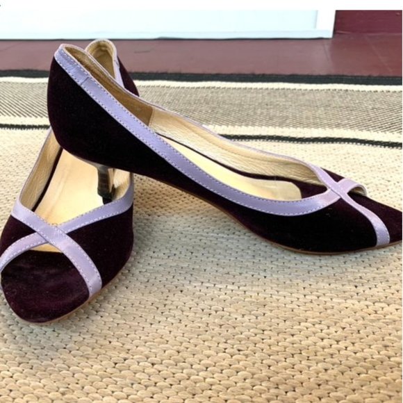 Anthropologie Shoes - "Anthropologie" purple, velvet kitten heels, EUC, 8